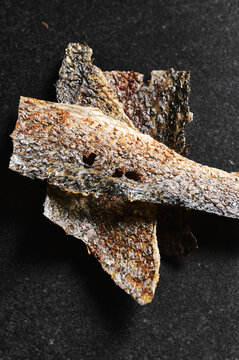 fine dining crispy fish skin 