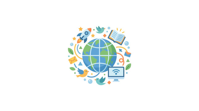 Global Communication and Digital Connection Concept