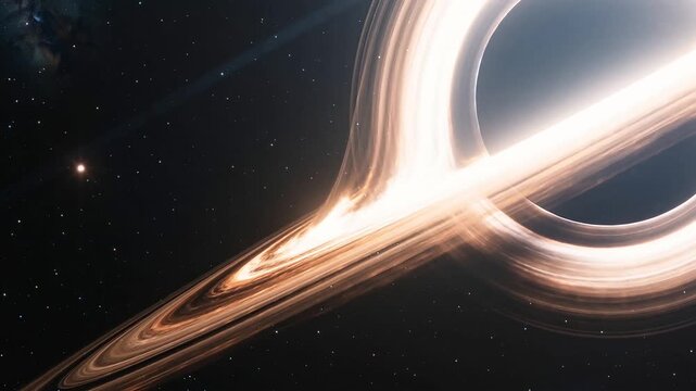 Glow of supermassive black hole with bright accretion disk in deep space