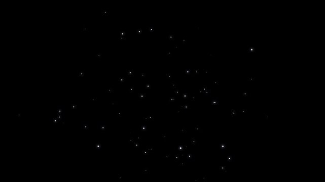 Magic star blast glitter sparkle trail, particle magic sparkling glitter star loop animation. glitter sparkle shine stars trail burst animation on black screen.4k video