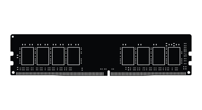 Ram Module Computer Component Silhouette random access