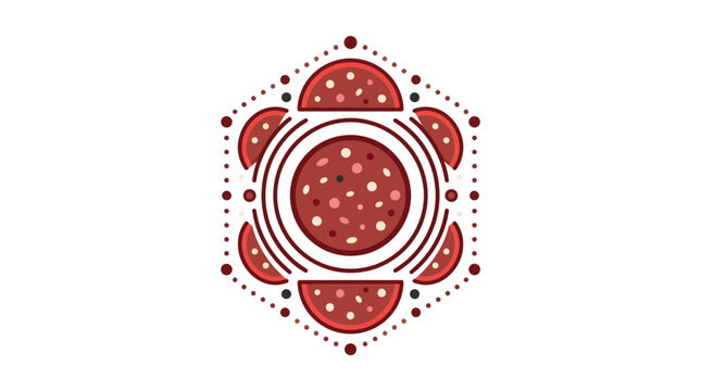 Abstract Red Turtle Indigenous Dot Art Illustration