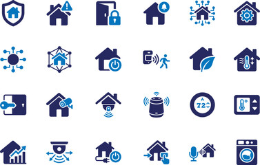 Fototapeta premium Smart home security and automation icons