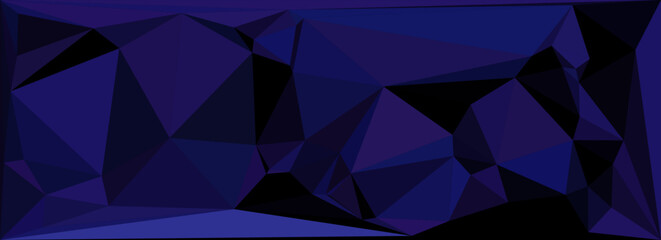 TAbstract Dark Blue Low Poly Geometric Background © Makhon