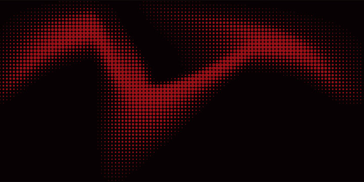 Dot red purple wave line light gradient dark background. Abstract  technology big data digital background. 3d rendering.