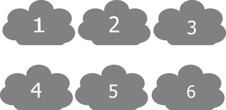 Minimalist red cloud label. Fluffy sticker badge graphics.  Kids product promotion interface design. Special offer discount tag symbols 
