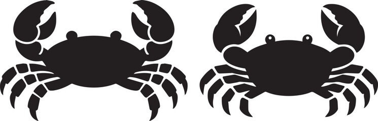 Two black crabs facing opposite directions Vector © MSTJESMIN