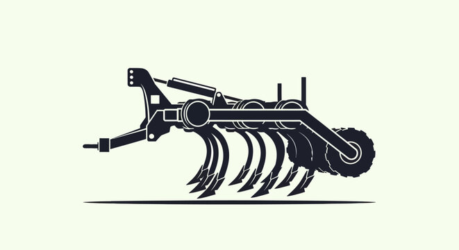 Tractor rotary tiller for farming