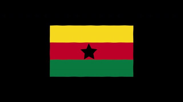Waving Ethiopia Flag Animation Loop Motion Graphics Background