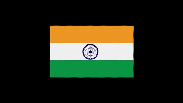 Waving India Flag Animation