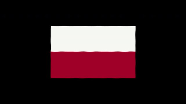 Waving Indonesia Flag Animation Loop Motion Graphics 4K