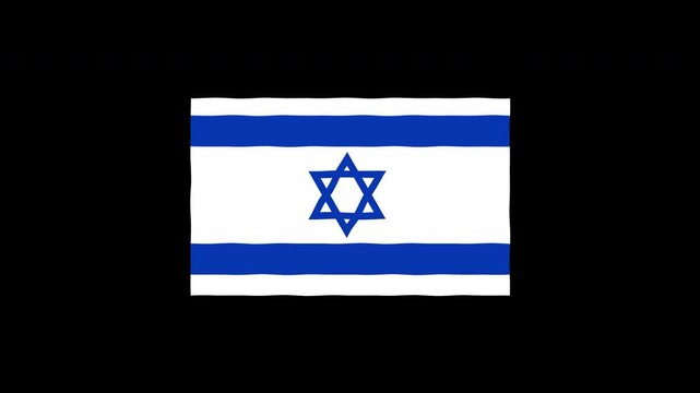 Waving Israel Flag Animation