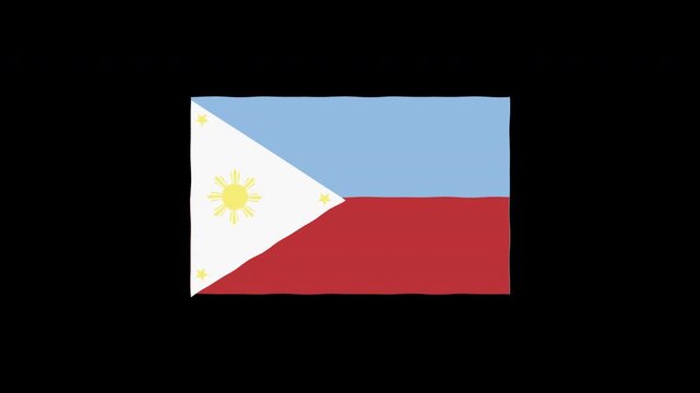 Waving Philippines Flag Animation