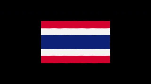 Waving Thailand Flag Animation