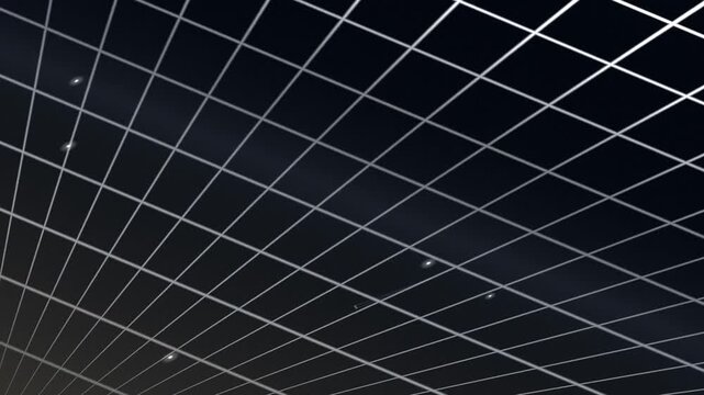 Grid Floor Abstract Surface Expanding in a Minimalist Digital Space