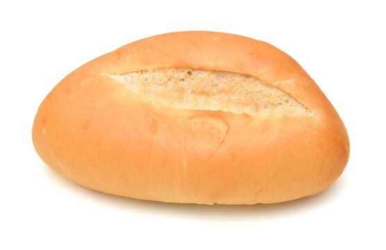 Stack breads on a white background.