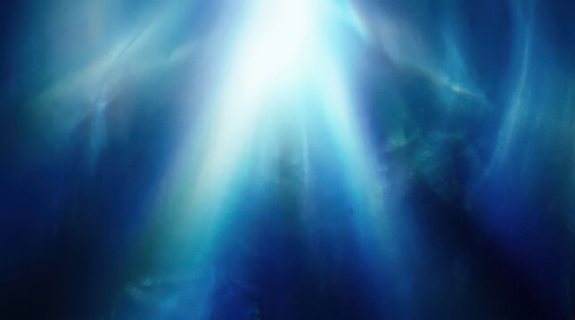 underwater ocean scene with light rays blue water background loop with motion and bright beams and textured deep sea atmosphere