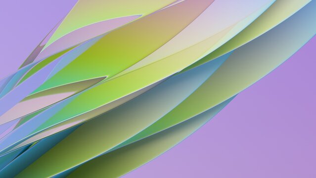 Elegant Abstract Blue Geometry with Layered Glass Forms.