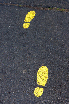 Footprints on the floor