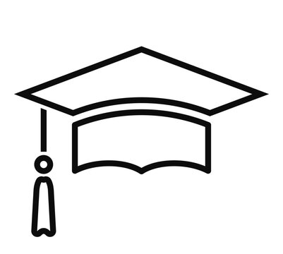 Mortarboard vector line icon