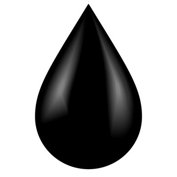 Petrol oil drop vector cartoon