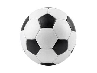 Naklejka premium Classic Black and White Soccer Ball Isolated on White Background 02