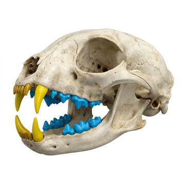 3D anatomical model of a cat skull