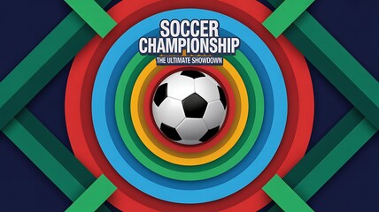 Obraz premium Soccer championship ultimate showdown colorful design