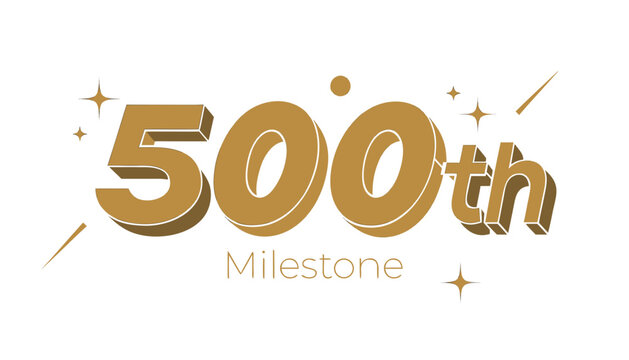 Gold 500th milestone celebration design