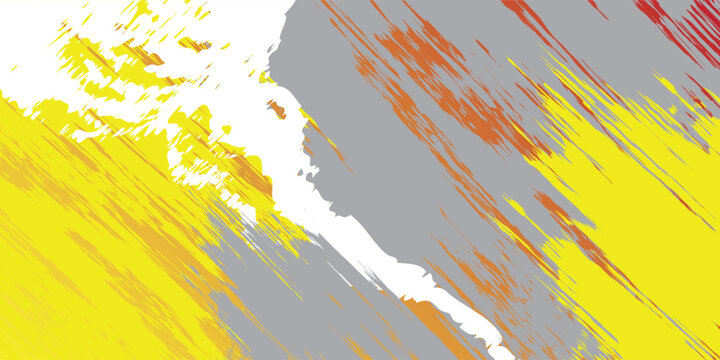 A gradient grunge texture background with orange, yellow, and gray halftone dots. A splotchy style vector illustration, perfect for a wall art.