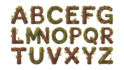 Colorful uppercase alphabet letters from a to z in a clean and modern style Vector © MDSOPON