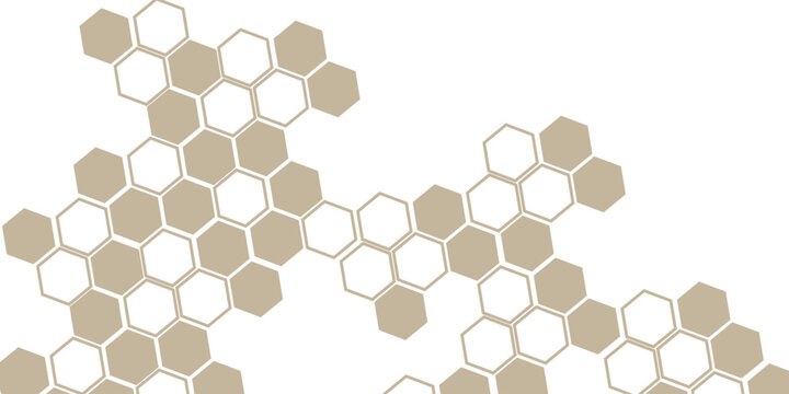 simple abstract brown color rendom honeycomb pattern