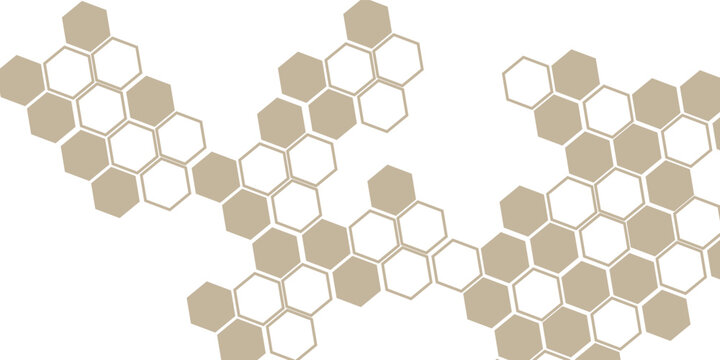 simple abstract brown color rendom honeycomb pattern