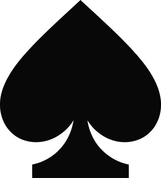 Black spade playing card suit icon