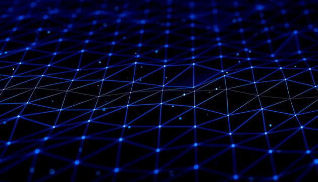 3D geometric grid field with dark data structure layer