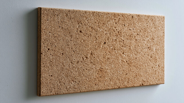 Empty cork board mounted on an office wall with scattered pushpin holes and faint paper ghost marks left behind, minimal texture and warm neutral tones, perfect for planning