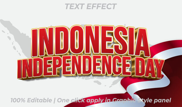 Indonesia Independence Day Patriotic Text Effect