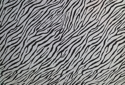 Silver glitter zebra pattern texture with animal print background