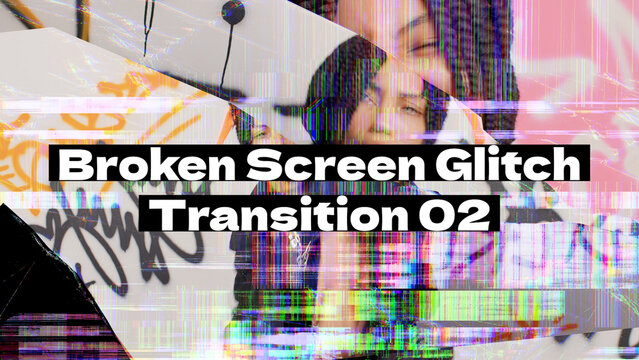 Broken Screen Glitch Transition 02