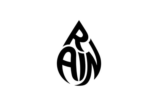 Rain Drop Typography