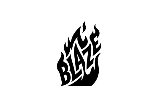 Blaze Fire Typography