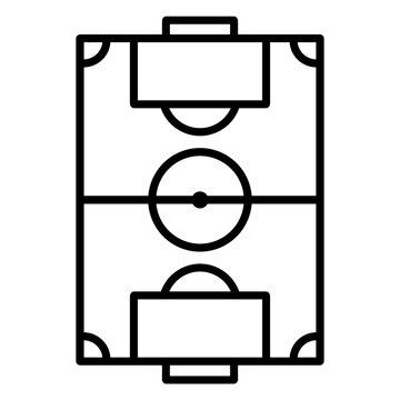 Football field line icon with simple and modern design for template