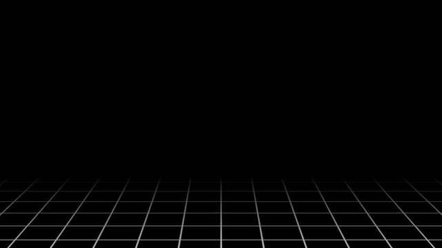 3D geometric grid pattern on a dark abstract background