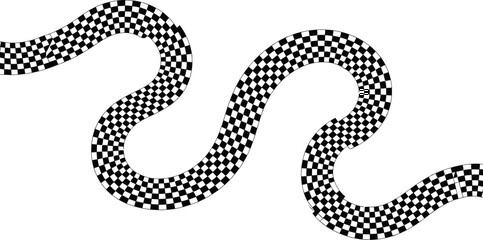 Fototapeta premium black and white vector illustration of a snake icon and symbol in abstract design style