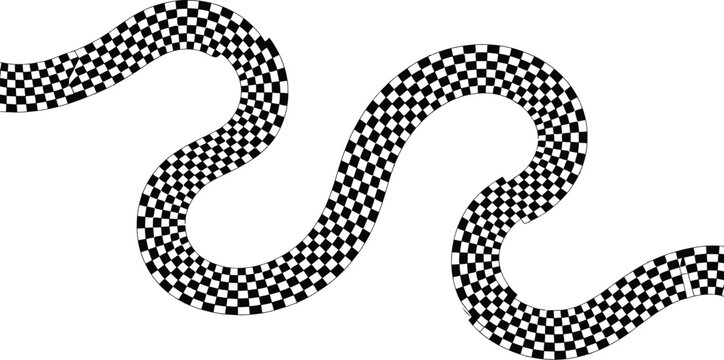 black and white vector illustration of a snake icon and symbol in abstract design style