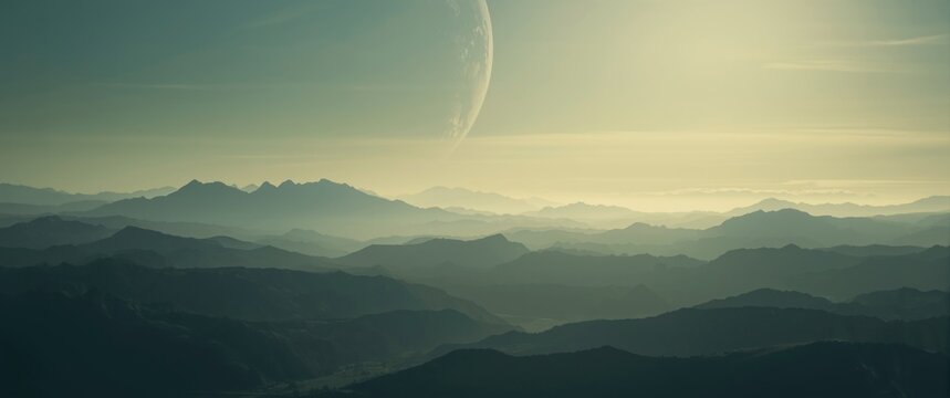Peaceful planetary scene reflecting harmony and calmness