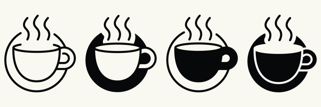 Hot Coffee Cups Elements Collection