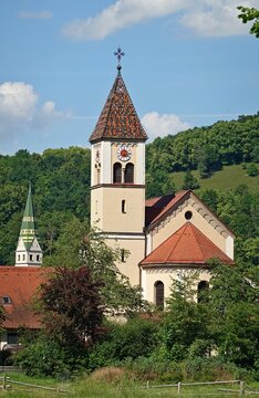Pappenheim - Kath Kirche und ev. Kirchturm