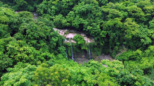 Beautiful Suptodhara Waterfall from Above &ndash; Sitakunda Nature 4k