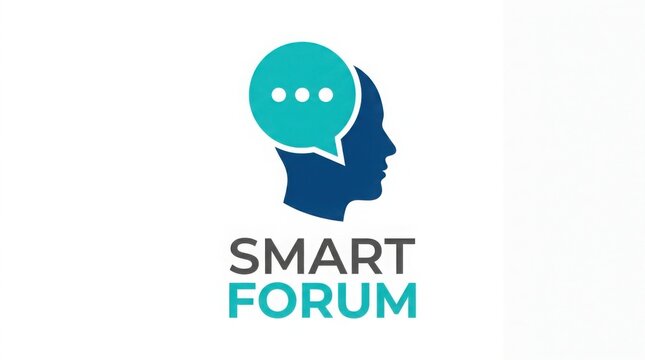 Communication Concept with Human Head Silhouette and Speech Bubble